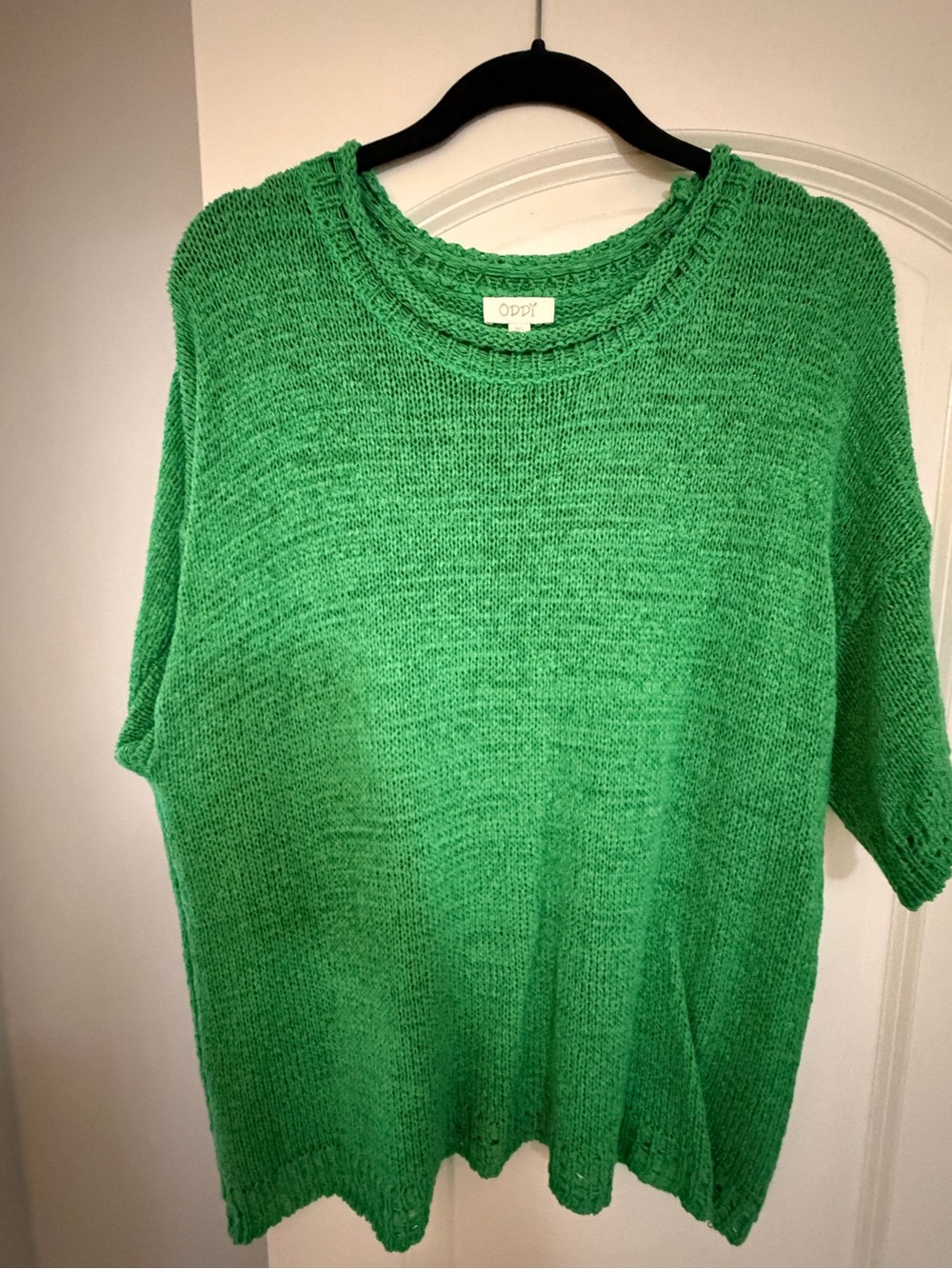 ODDY Bright Green Short-Sleeve Crew Neck Sweater